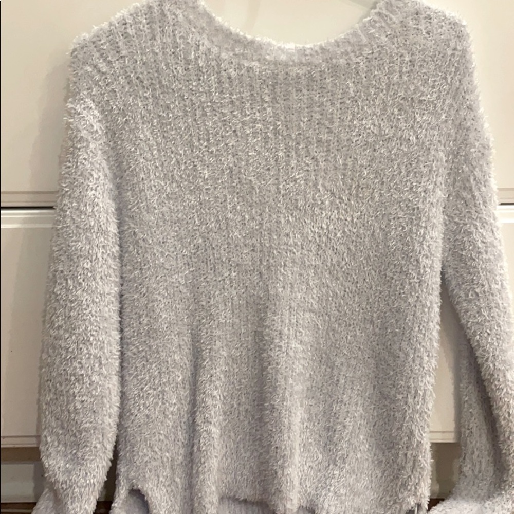 Brand new blue fuzzy sweater